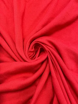 1 3/8 YD Poly/Cotton Knit - Red