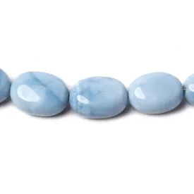 10x8-15x11mm Owyhee Denim Blue Opal plain nugget beads 17 inch 37 pieces