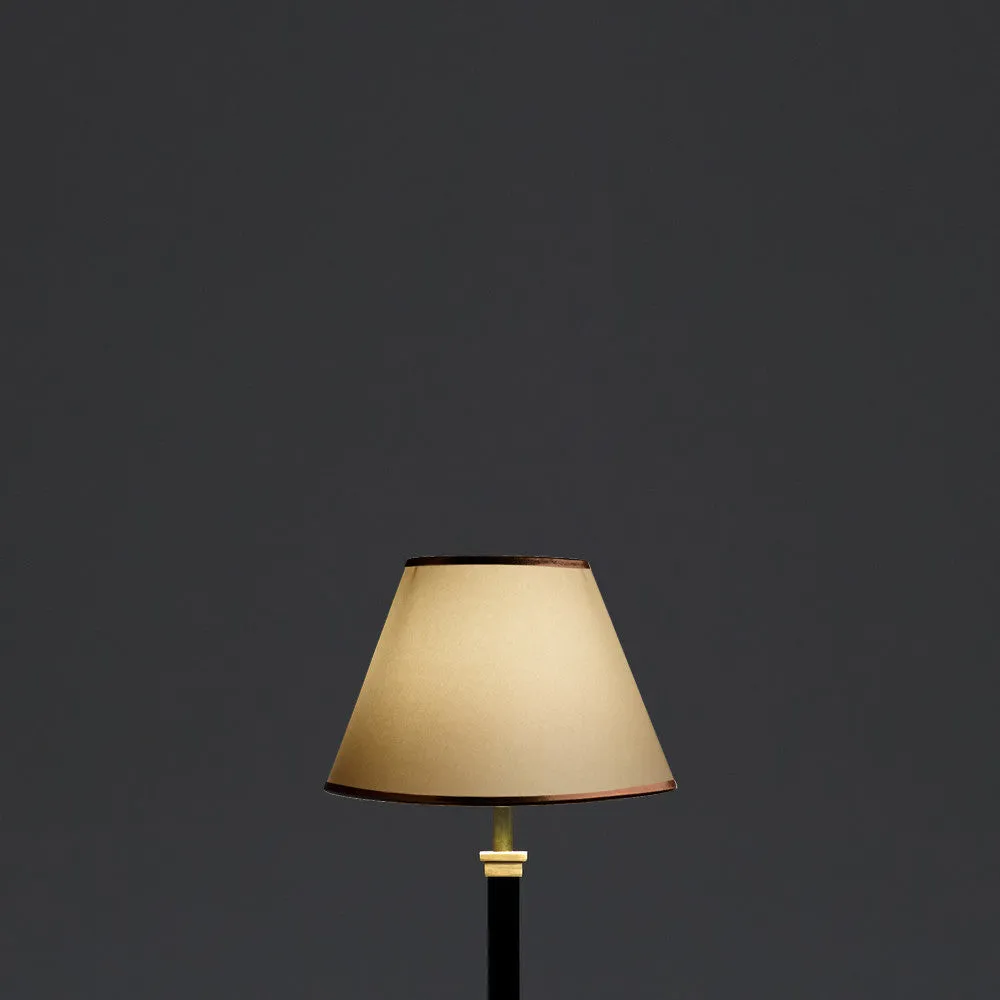 20cm Empire shade in cream card with bronze tape