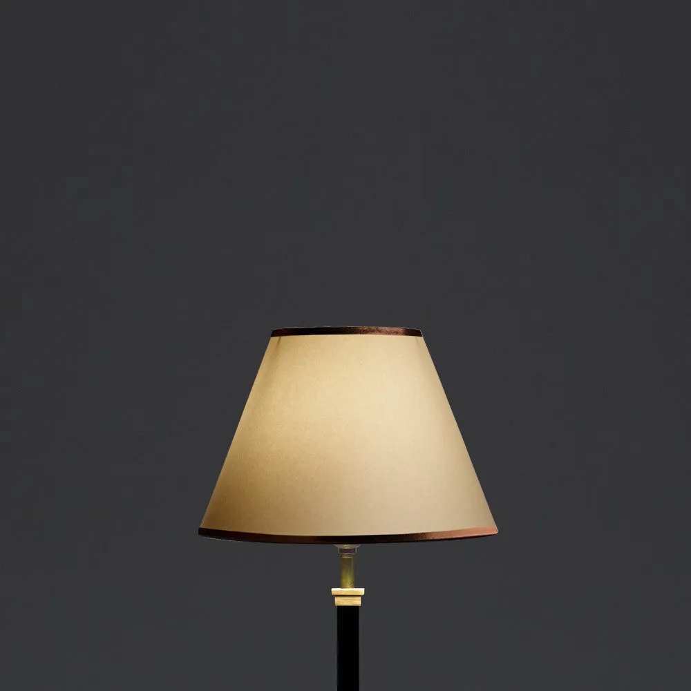25cm Empire shade in cream card with bronze tape