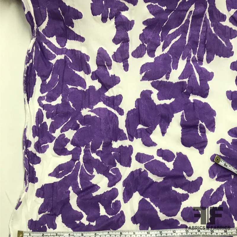 Abstract Printed Cotton - Purple/White