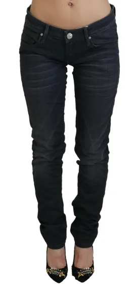 Acht Sleek Black Washed Slim Fit Denim