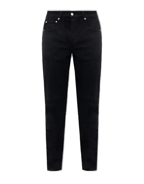 ALEXANDER MCQUEEN Men's Black Tapered-Leg Jeans for FW23