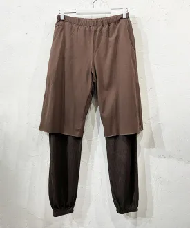 ANDER LAYERED PANTS - SMOKE BROWN