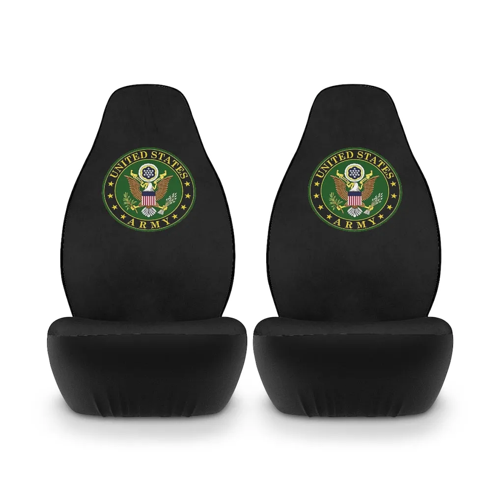 Army (Black) Polyester Car Seat Covers