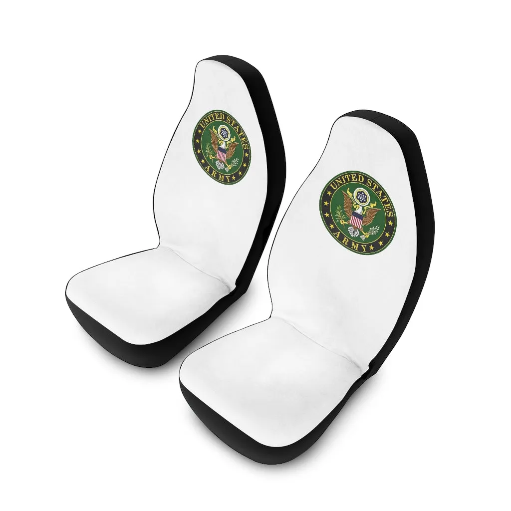 Army (White) Polyester Car Seat Covers