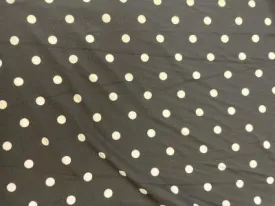 Black & Off-White Polka Dot Poly Jersey