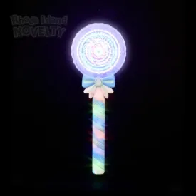 Blue Light Up Spinning Lollipop Wand 12"