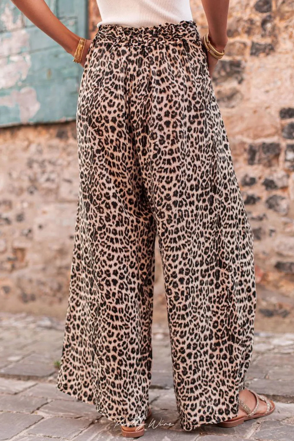 Boho Leopard Wide Leg Pants