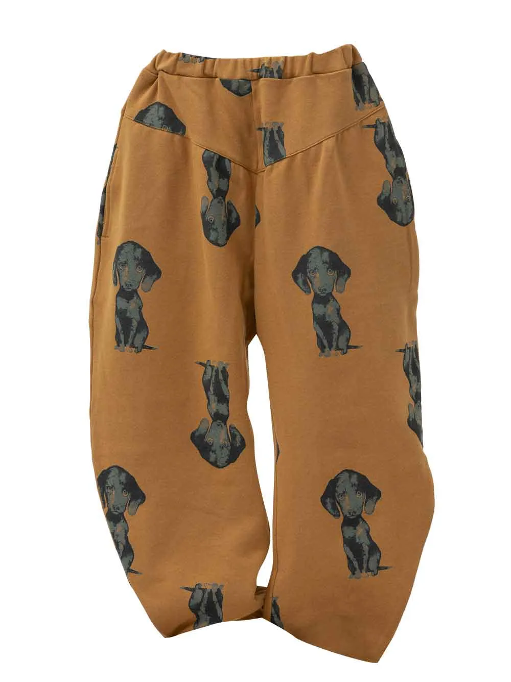 Brown Dog Print Pants