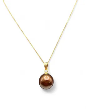 BROWN SOUTH SEA PEARL PENDANT