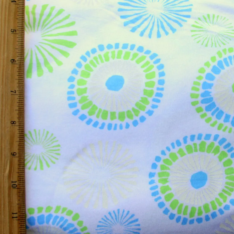 Chain Daisy Cotton Knit Fabric by Fresh Produce