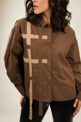 Coffee Brown Oversized Shirt