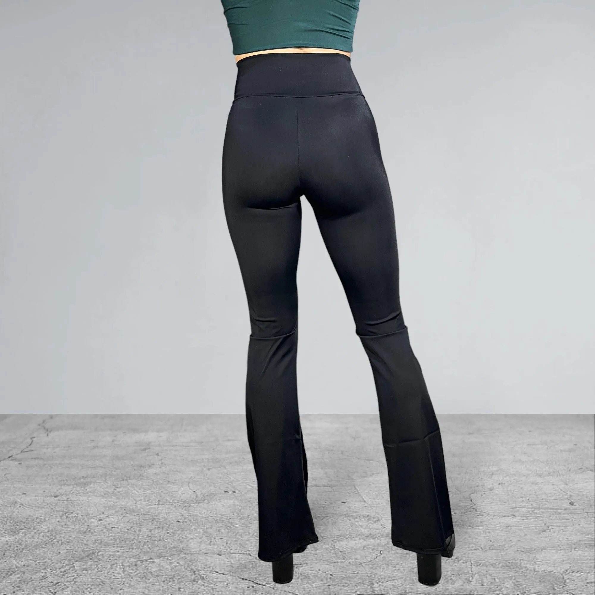 Crossover V-Waist Bootcut Flare Pants - Matte Spandex MANY COLORS to CHOOSE from