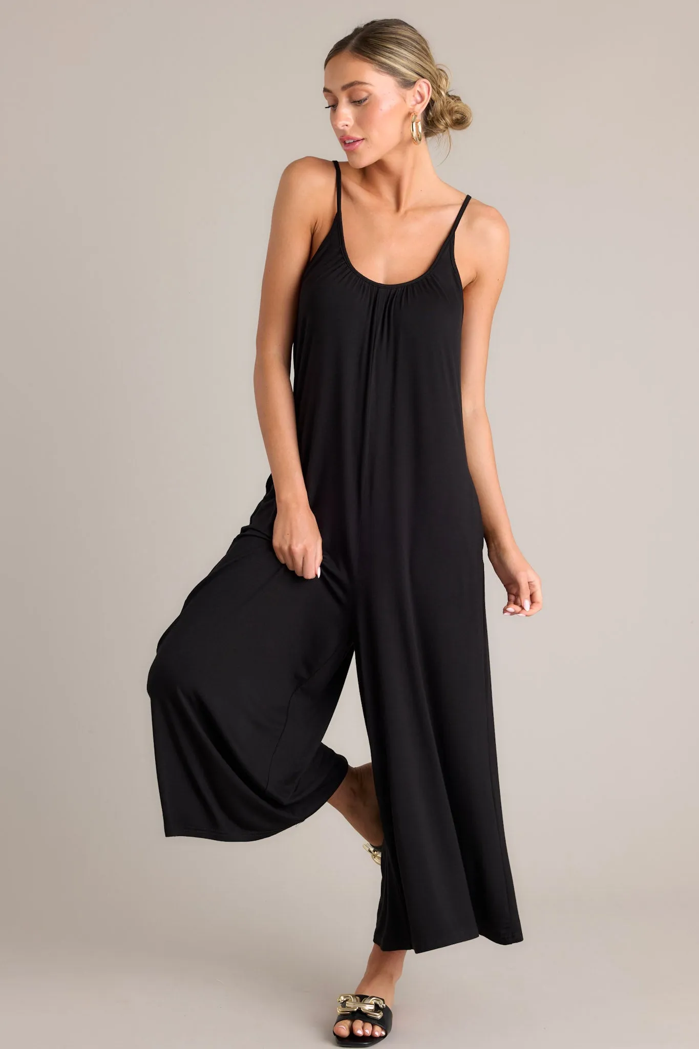 Days Off Black Wide Leg Jumpsuit