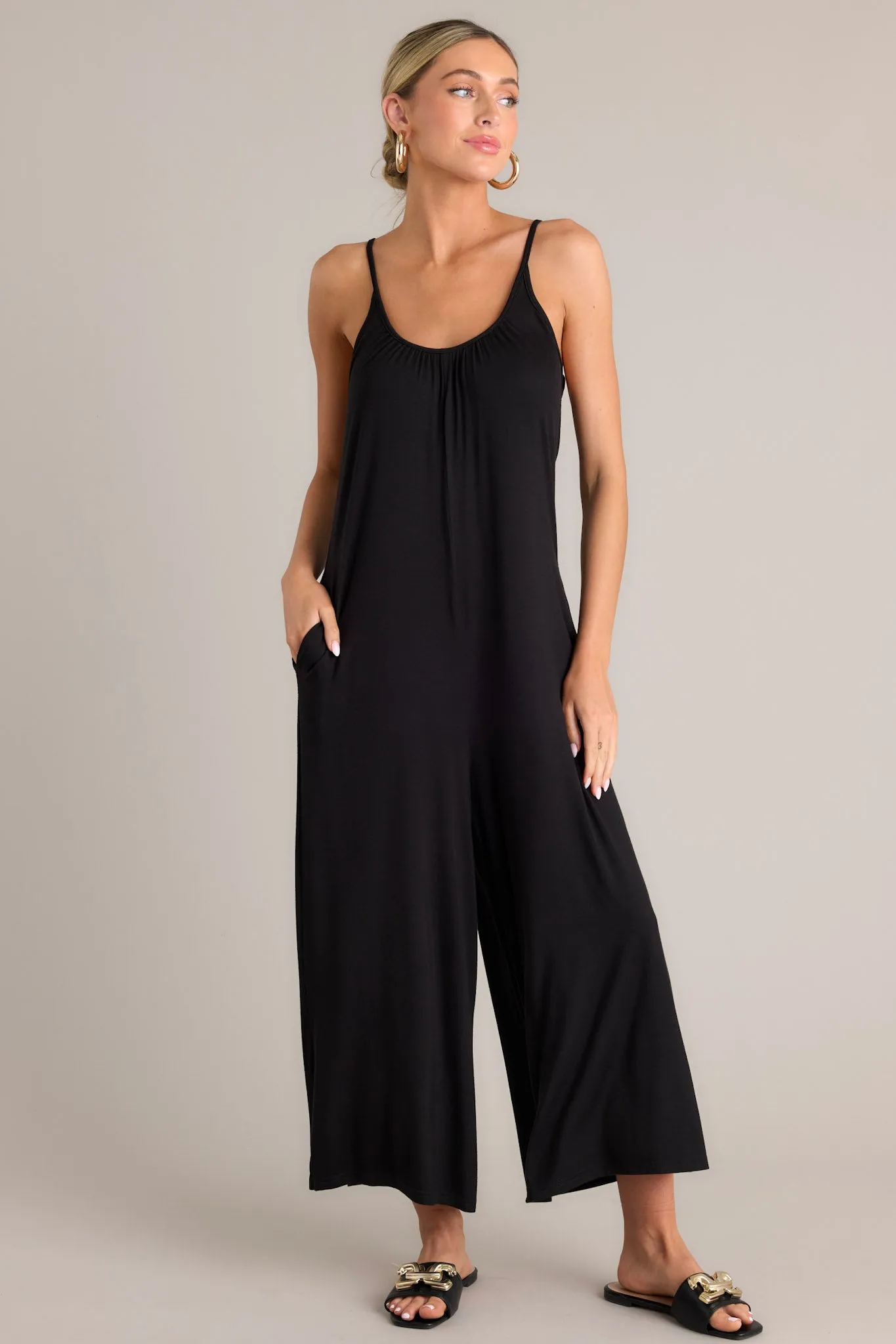 Days Off Black Wide Leg Jumpsuit