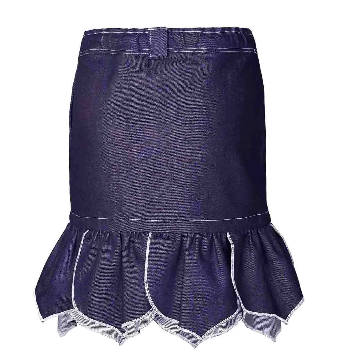 Denim minirok voor meisjes met bloemblaadjes