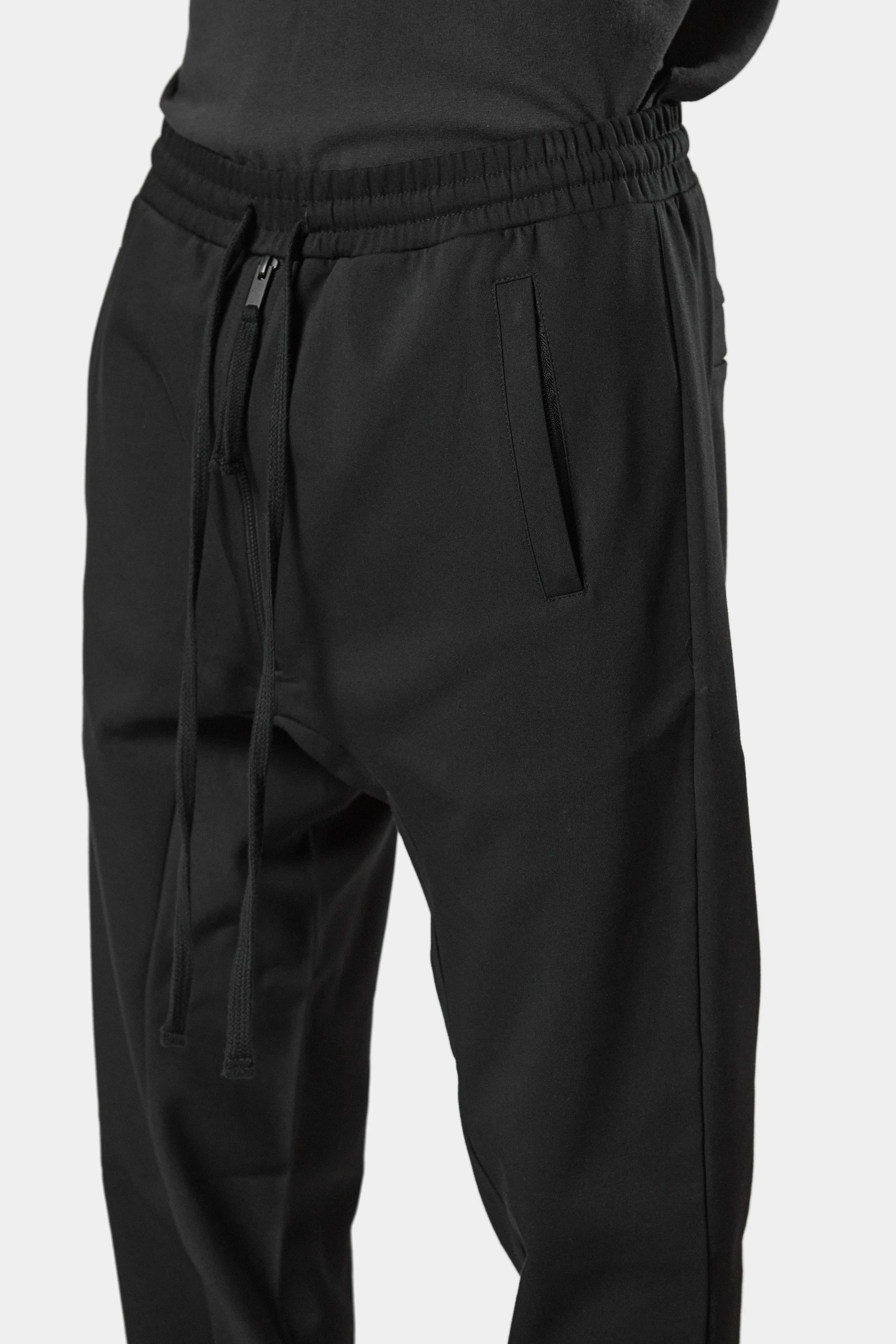 Drop crotch zip up pants