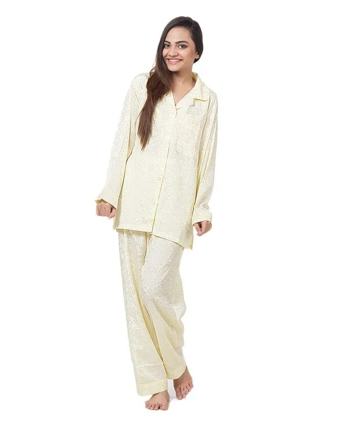 Espicopink | Silk Print Loungewear - Yellow