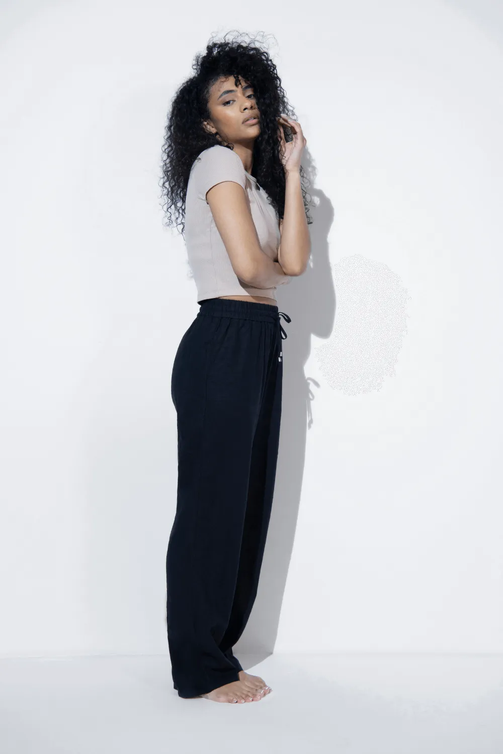 Everyday Linen Trousers - Black