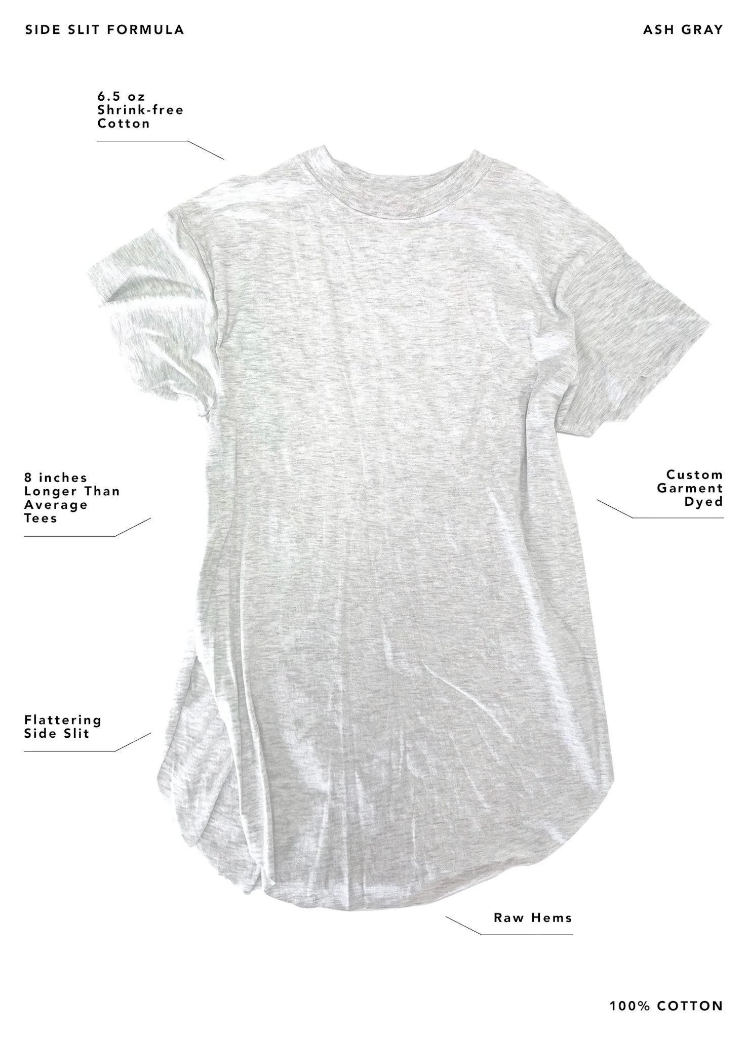 GIDDY UP SIDE SLIT TEE