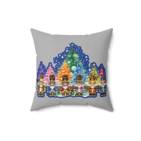 Gnome Nutcracker Spun Polyester Square Pillow