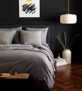 Graphite Grey Twill 100% Cotton Duvet Cover