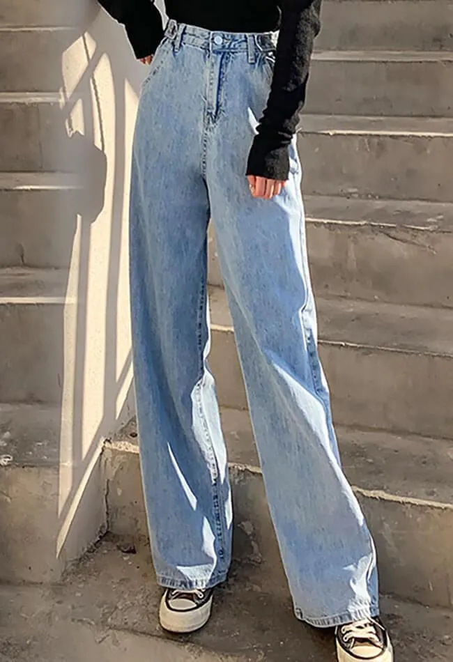 High Waist Baggy Boyfriend Jeans