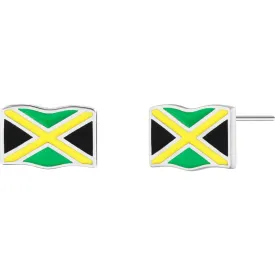 Jamaica Flag Stud Earrings