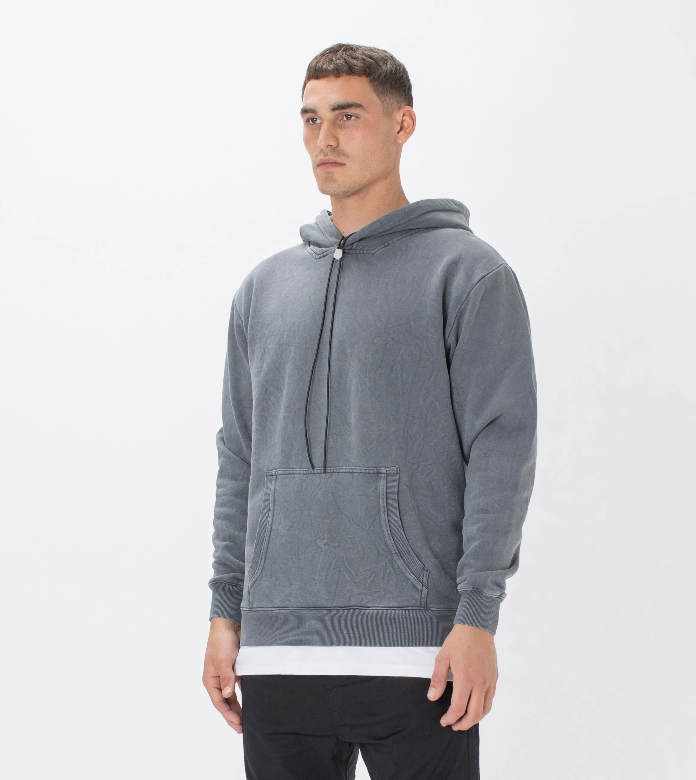 Lowgo Hood Sweat Grey Salt