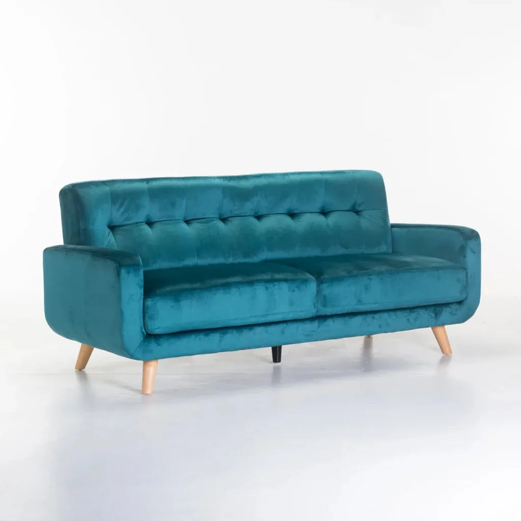 LUNA VELVET 3 SEATER COUCH