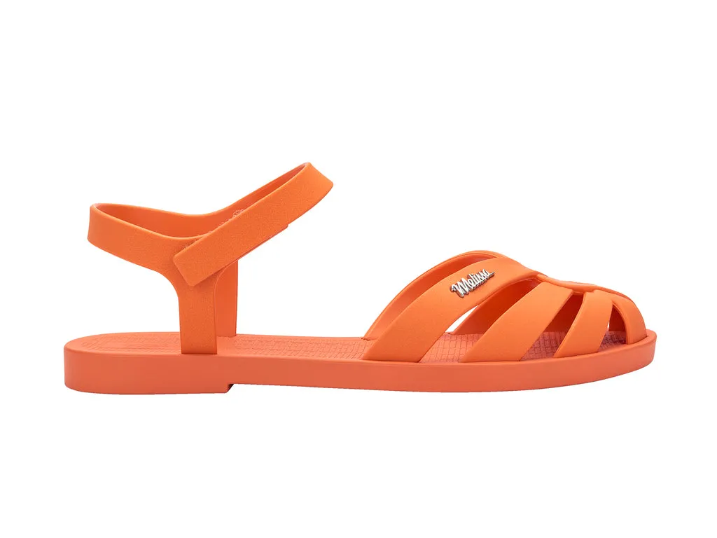 Melissa Sun Paradise AD Orange Flat Sandal For Women