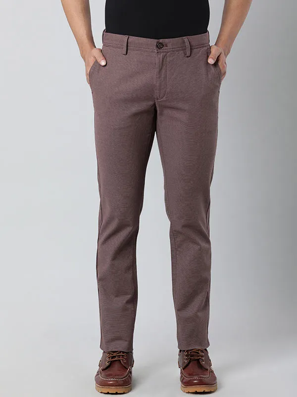 Men Brooklyn Fit Polyester Blend Trouser