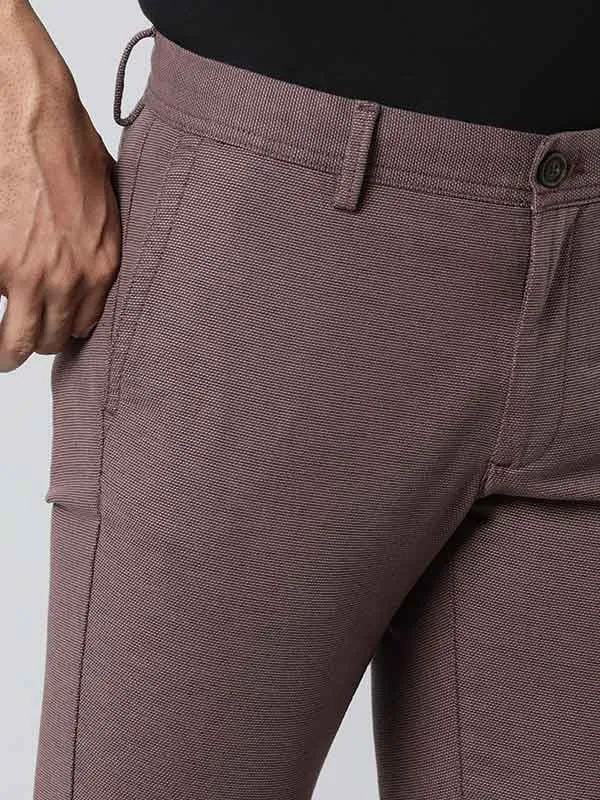 Men Brooklyn Fit Polyester Blend Trouser