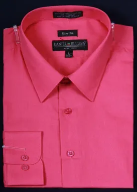 Men's Slim Fit Dress Shirt Color Fuchsia