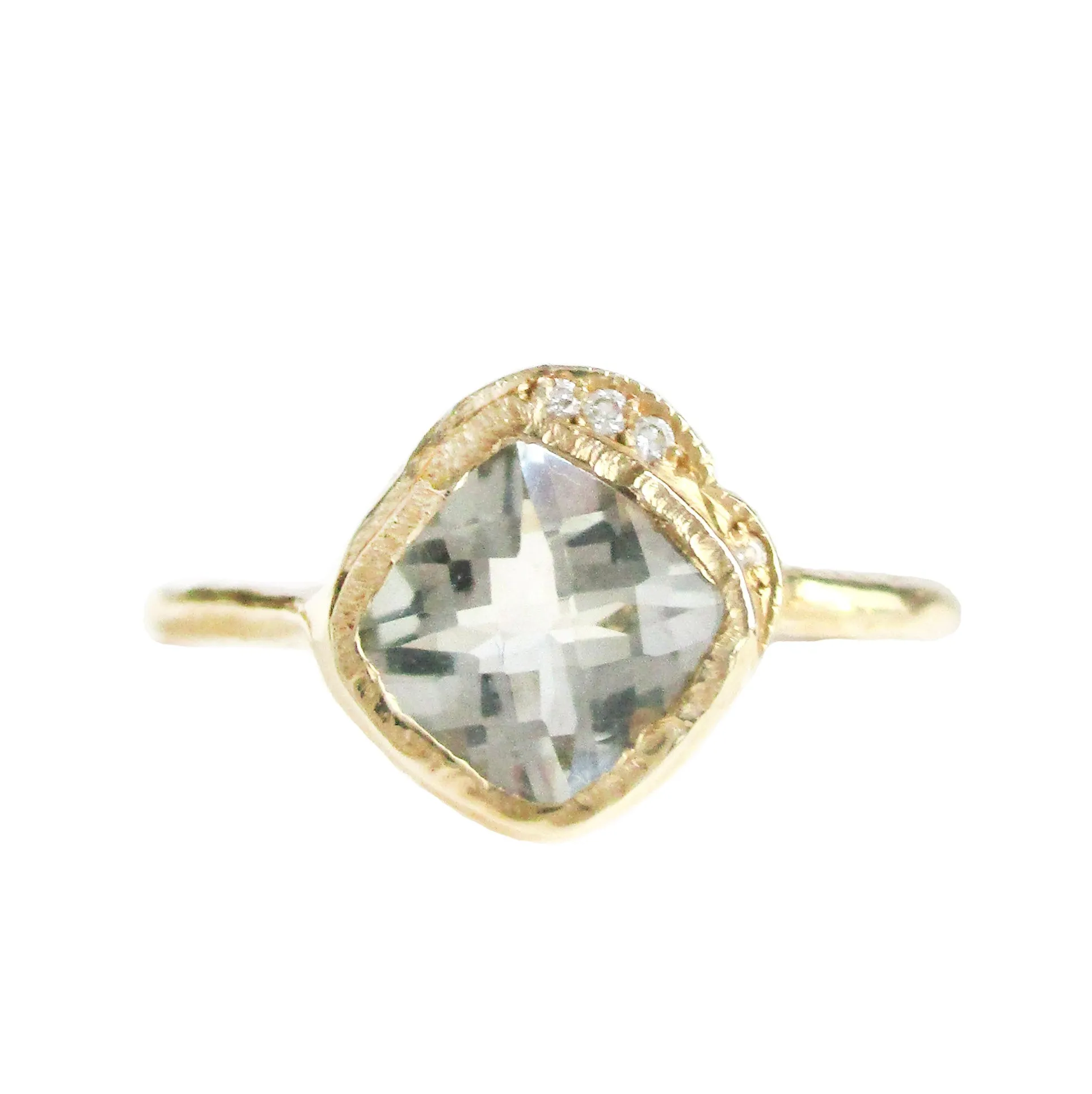 Mini Cove Green Amethyst Ring