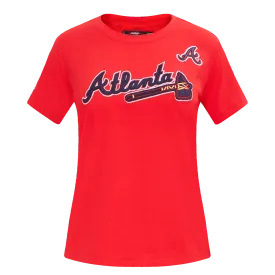 MLB ATLANTA BRAVES CLASSIC WOMEN'S SJ SLIM FIT TEE (RED)