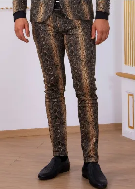 Mondo's Leopard Print Slim Fit Pants