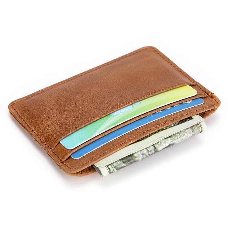 Noah Ultra Slim Minimalist Cowhide Leather Card Holder