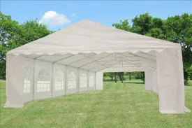 PE Party Tent 40'x20' with Waterproof Top - White