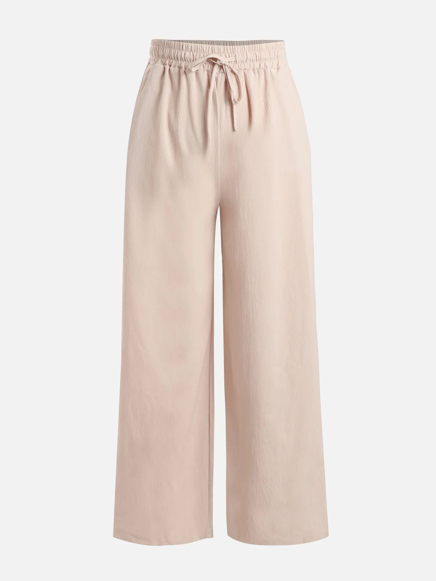 Pink Drape Top & Wide Pants Set