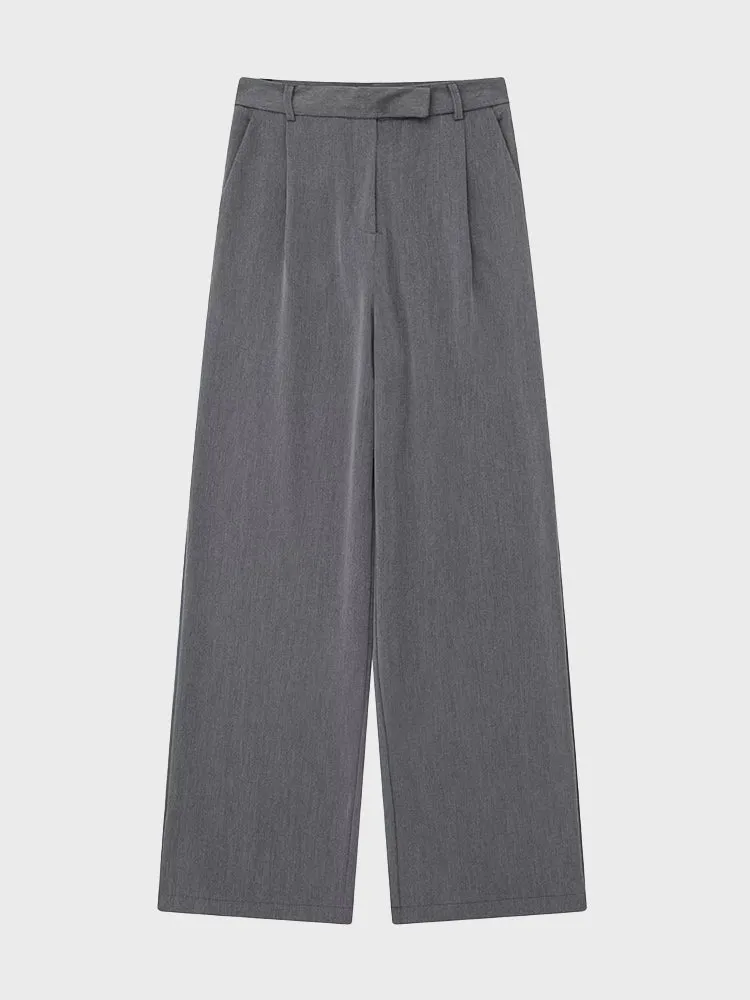 Pleated High Waist Wide Leg Pants