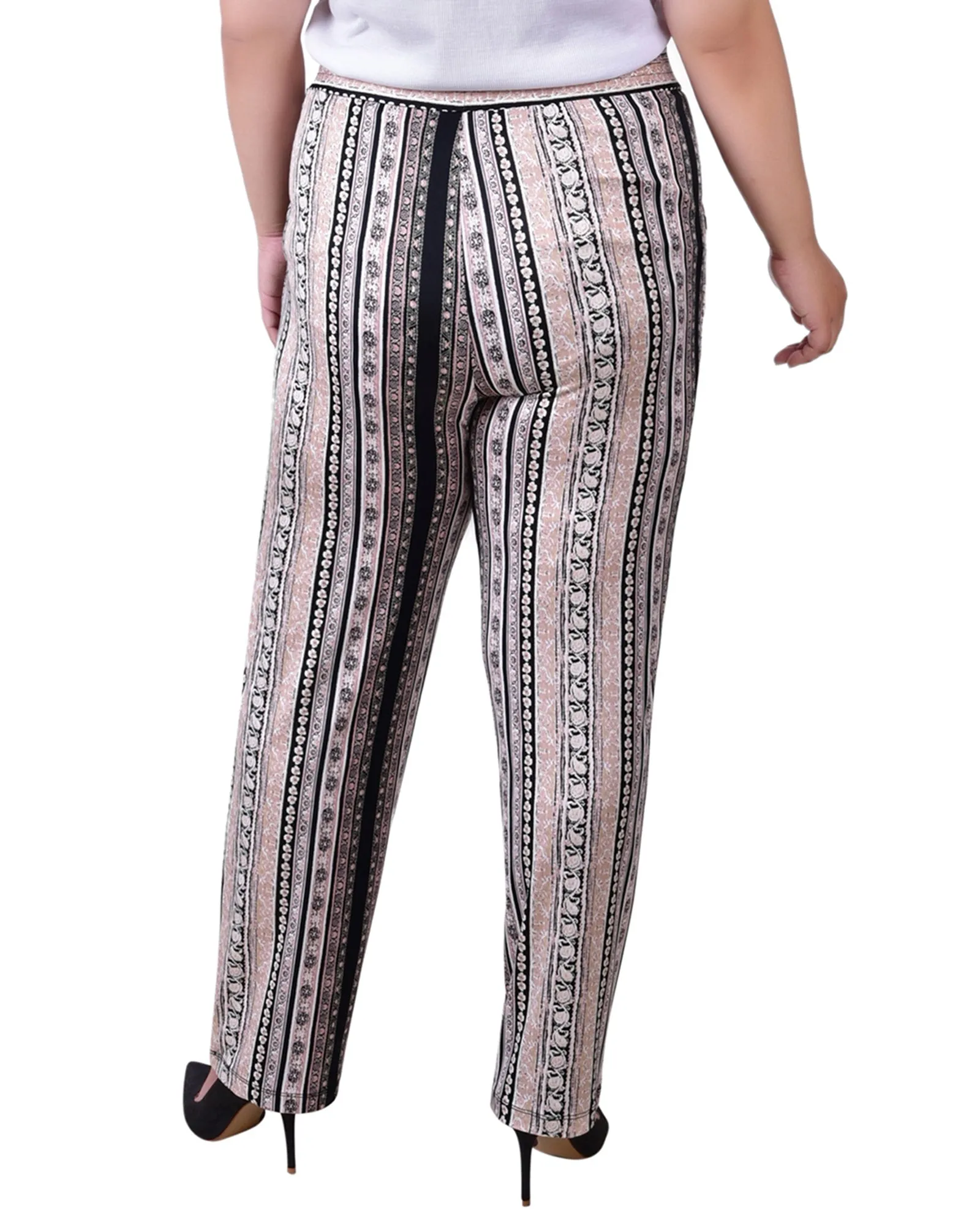 Plus Size Wide Waist Pull On Pants