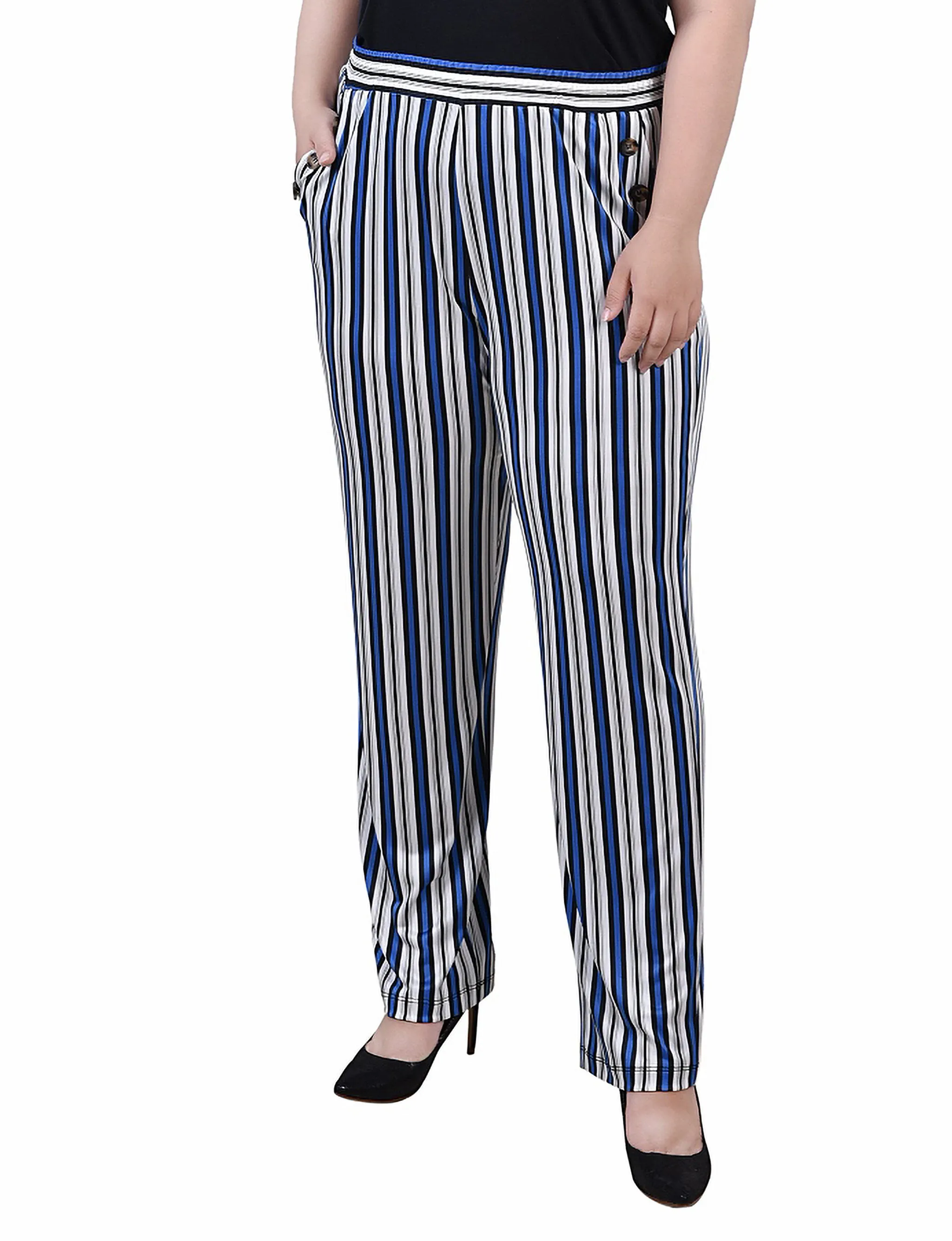 Plus Size Wide Waist Pull On Pants