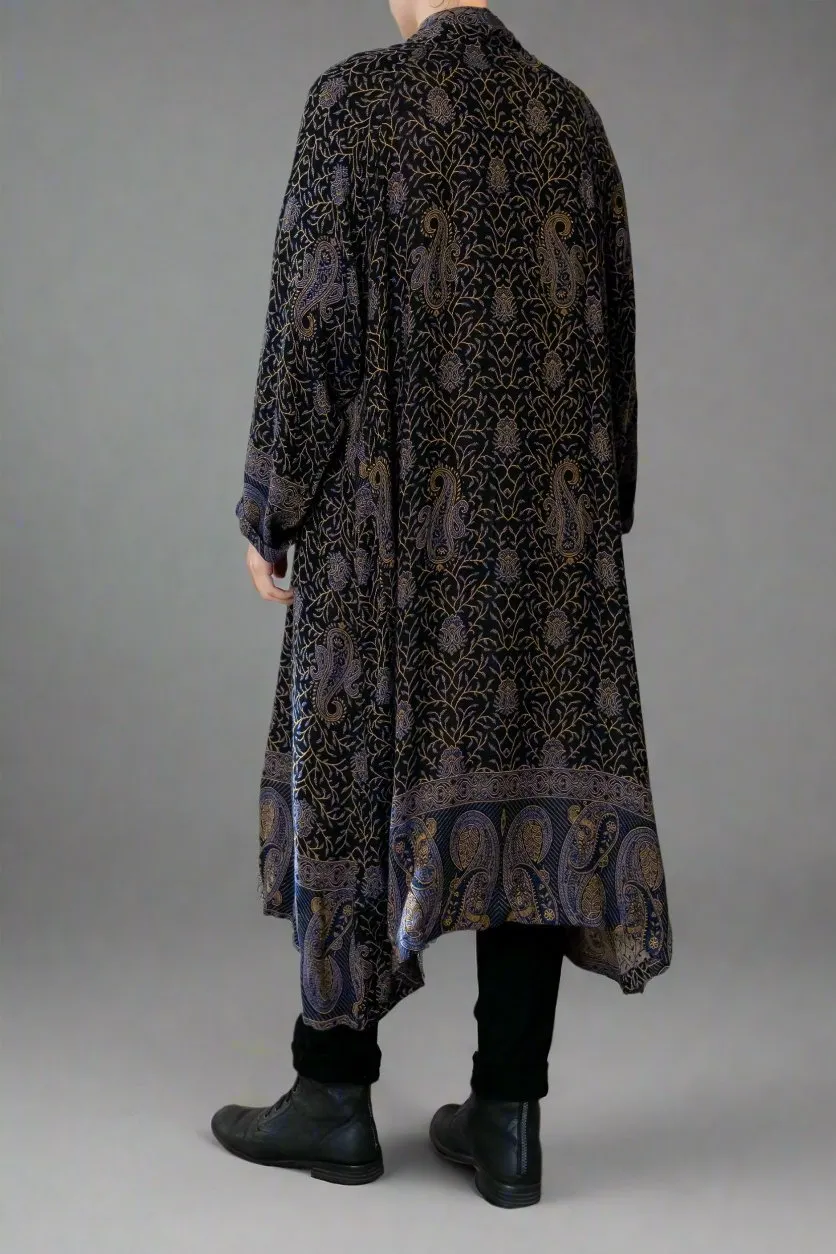 Printed Duster - Indigo Paisley