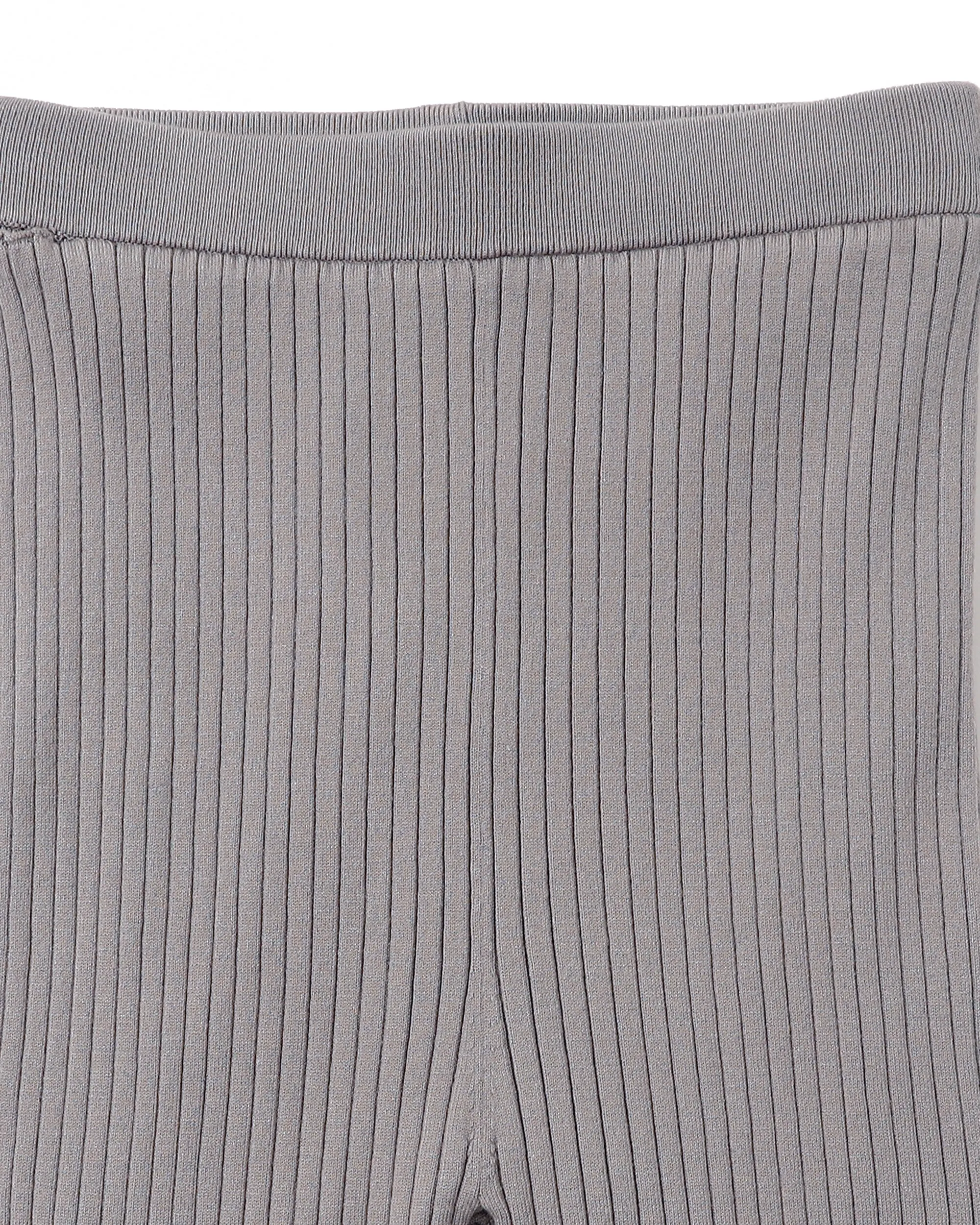 Rib flare pants (gray)