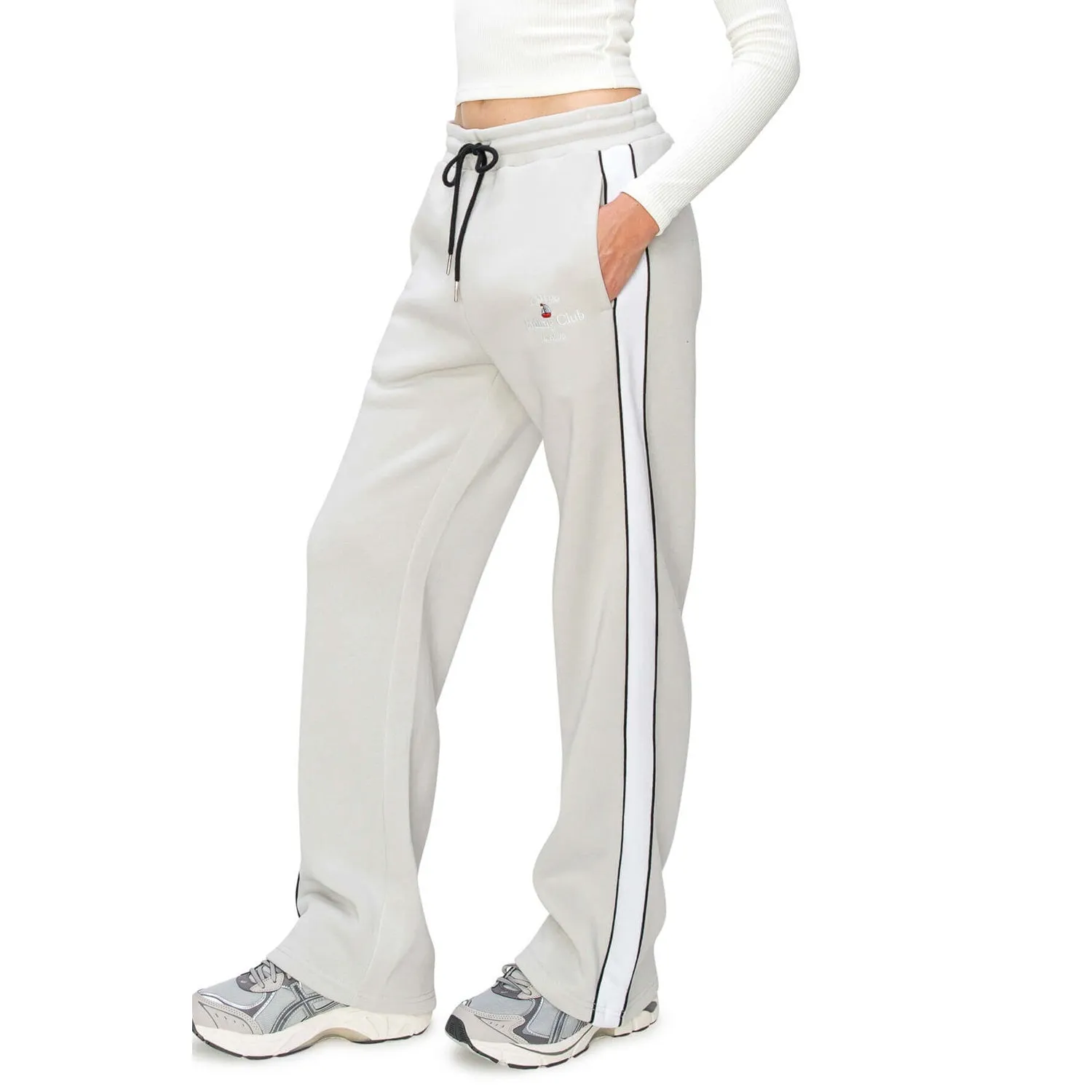 Sailing Club Print Sweatpants - Light Grey