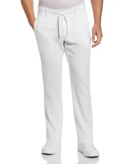 Slim Fit Linen Blend Stretch Pant