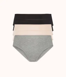 The All-Day Brief 5-Pack: Heather Gray/Jet Black/Toasted Almond