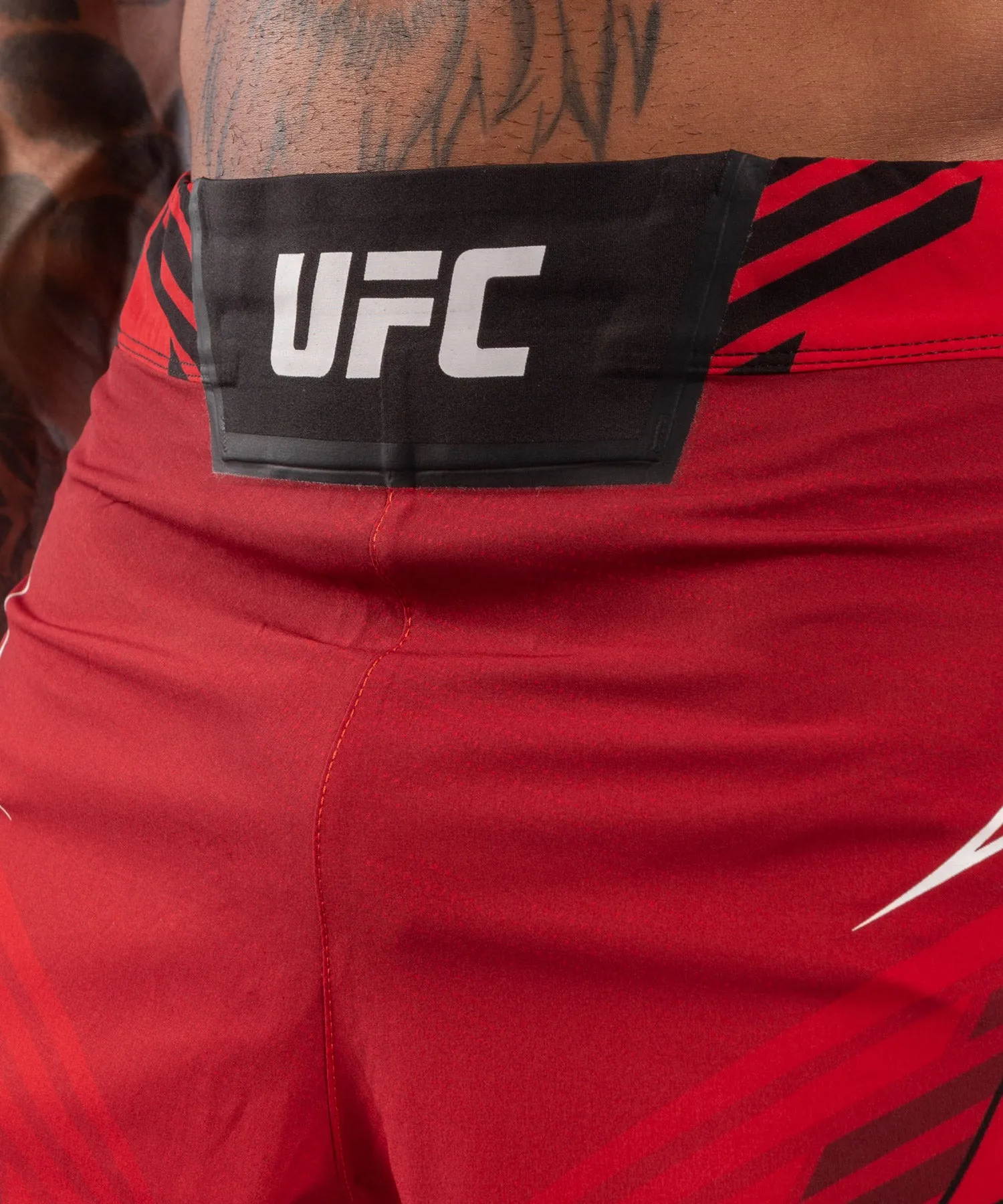 Mens UFC Venum Authentic Fight Night Shorts - Short Fit - Red Optimized